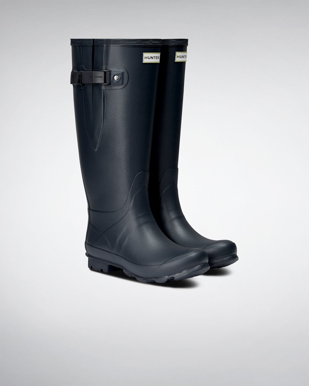 Botas de Lluvia Anchas Hunter Mujer - Norris Field - Azul Marino - LBCKHGJ-84